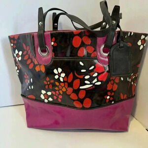 St John’s Bay Floral Tote brown and pink